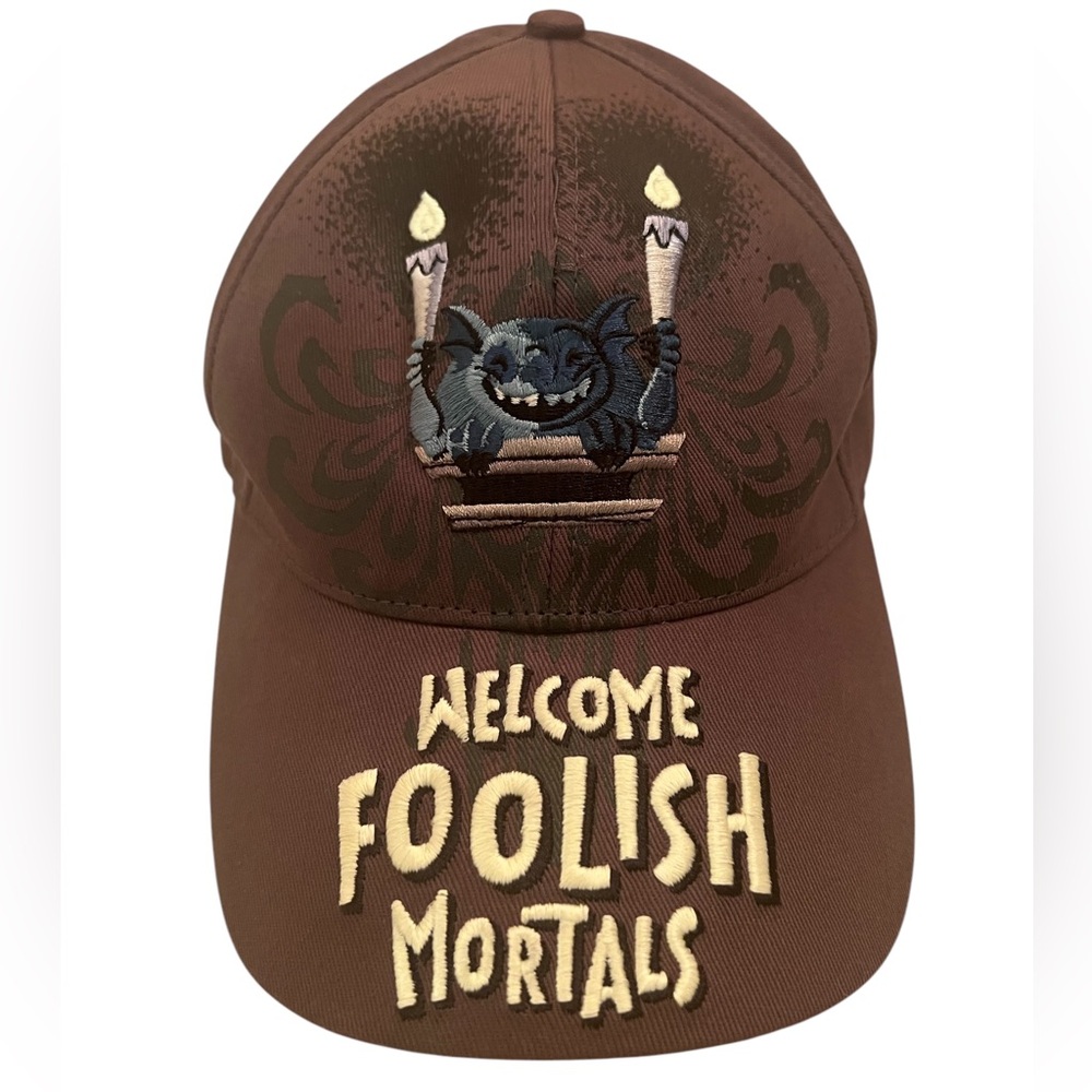 NWOT Disney Parks Haunted Mansion Welcome Foolish Mortals Youth Baseball Cap Hat - Picture 4 of 12